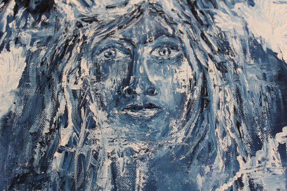I'm Melting - Mother Earth - Oil painting on canvas board  - Climate Change - Artforclimate - PotraitsfromPrecipice