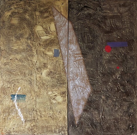 "Transition" Large Diptych.