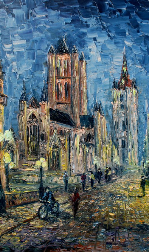 Evening walk in Ghent by Haykuhi Khachatryan