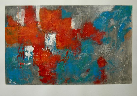 "Abstract Variations # 70". Matted and framed.