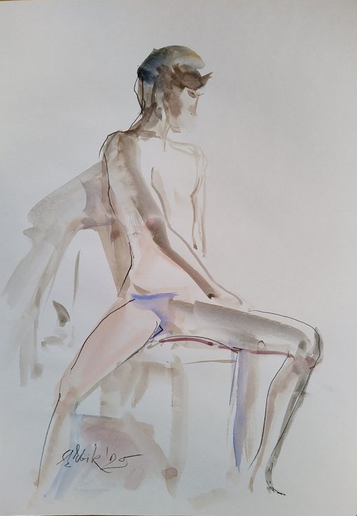 Young man. Nude №3 20210311 by Irina Bibik-Chkolian