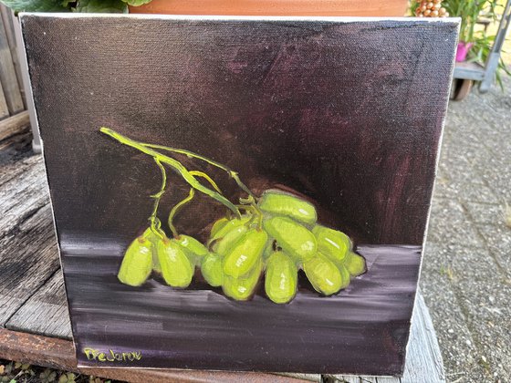 Still life with green grape