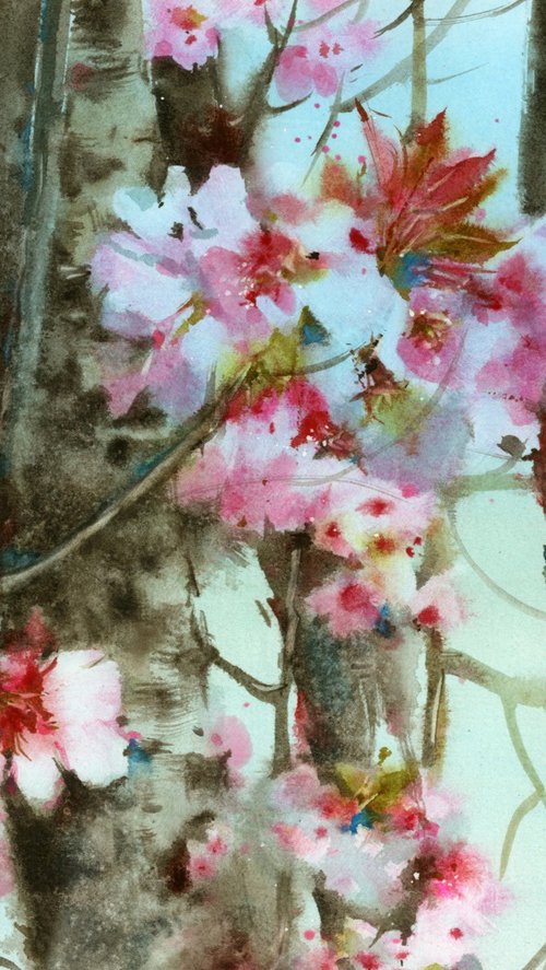 Cherry blossoms. by Tatyana Tokareva