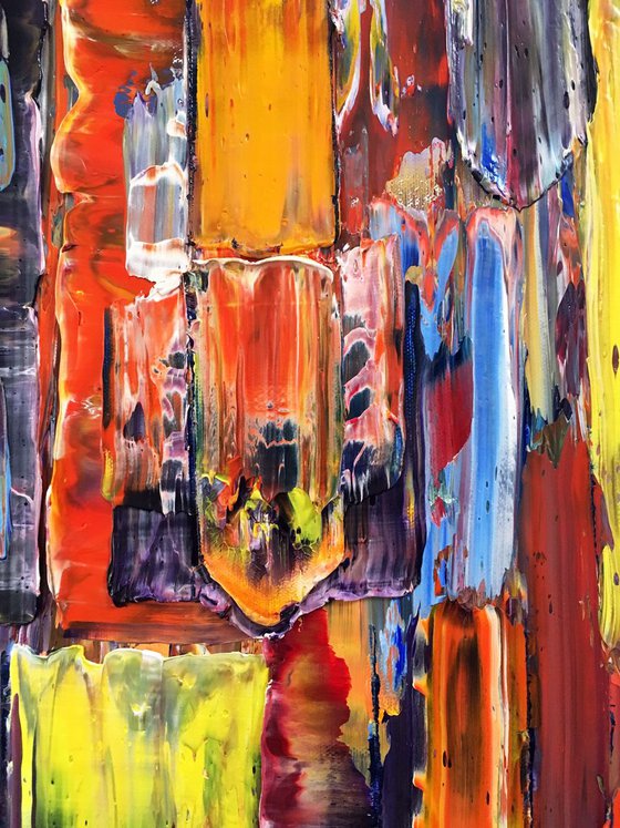 "Just Messing Around" - SPECIAL PRICE-  Original PMS Oil Painting On Canvas - 12 x 36 inches