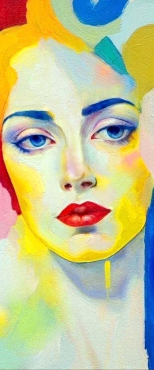 "Held In Light" - Female Portrait by Helena Wierzbicki