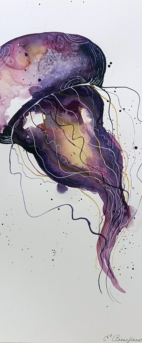 Purple Jelly Fish by Evgenia Smirnova