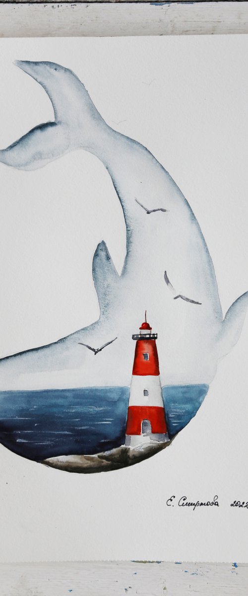 Whale silhouette by Evgenia Smirnova
