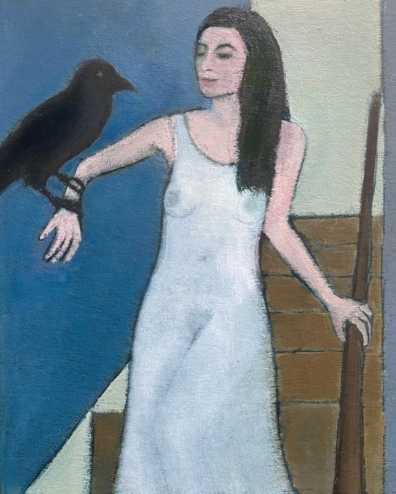 Woman with Raven