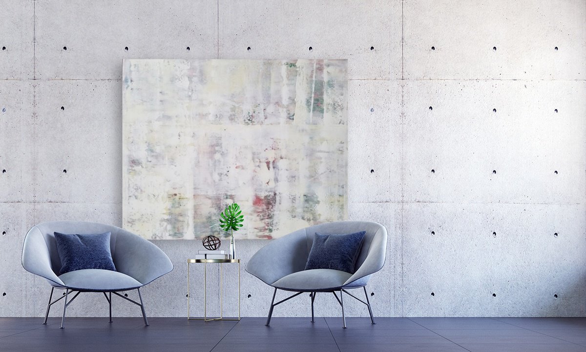 Organic Landscape Acrylic Painting By Chris Carbone, 60 X 48, Morning Dew Ii, Original Artwork