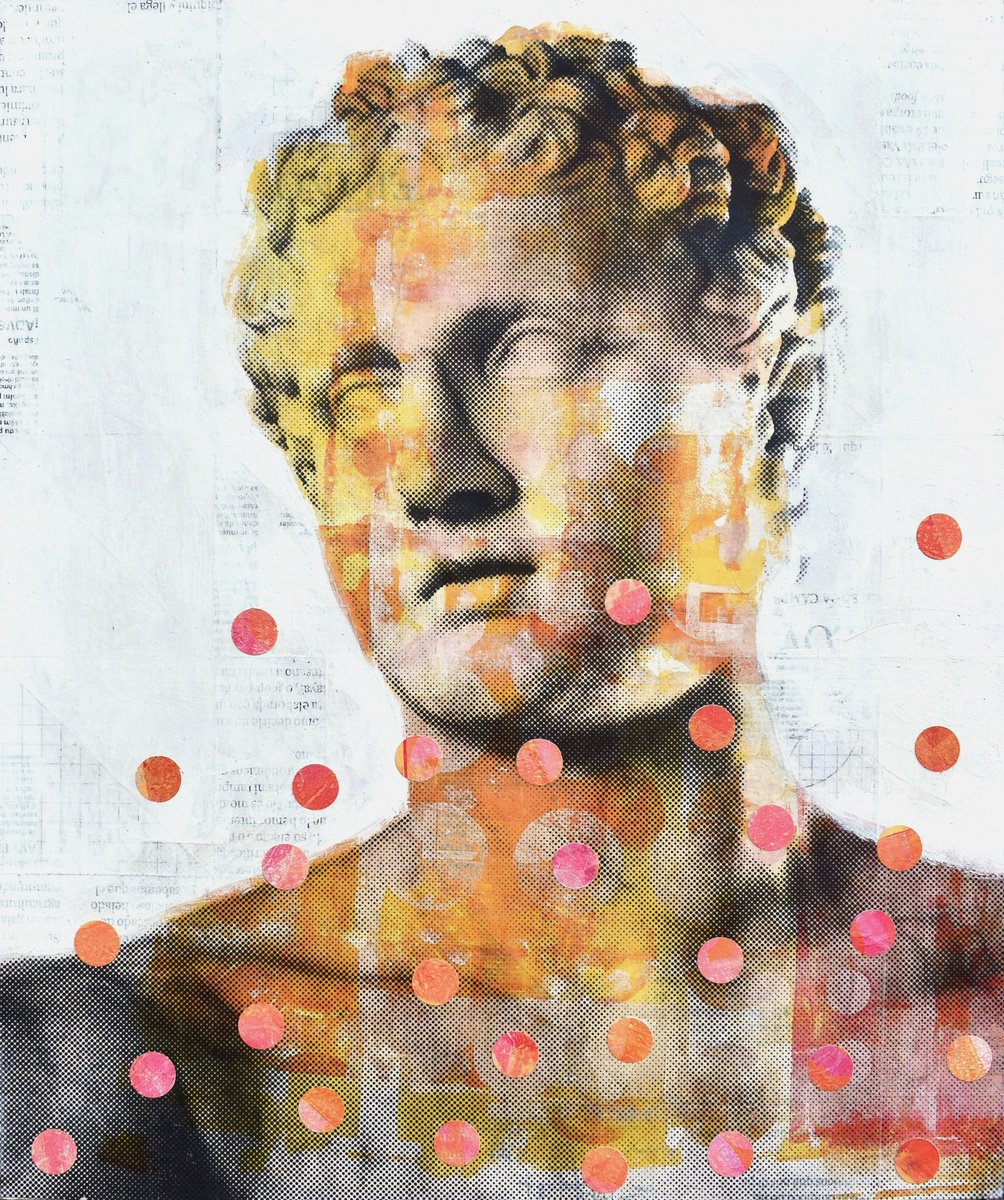 Urban And Pop Portrait Collage By Manel Villalonga, 18 X 22", 242 Pop Portrait, Original Artwork