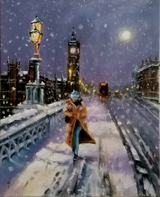 Snowing again in London