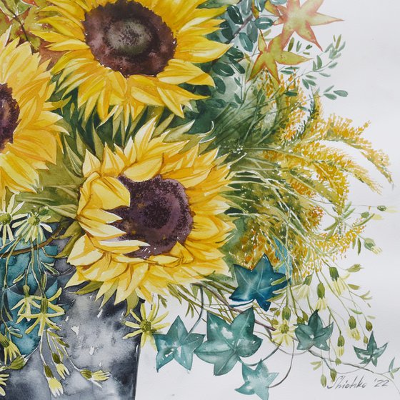 Bouquet with sunflowers