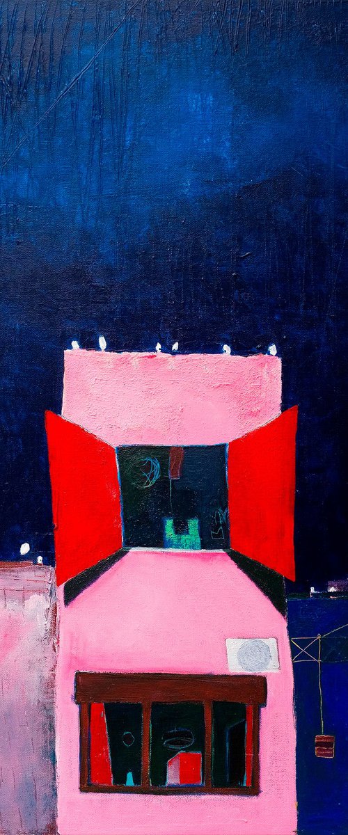 Red Window to the Rain by Bohdan Svyrydov