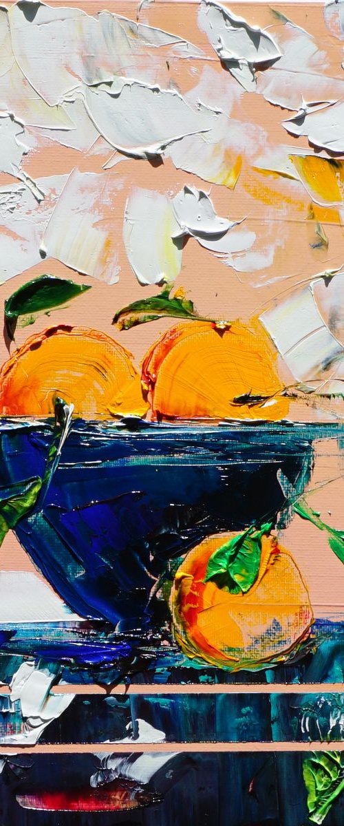Three Peaches and Smile 12x12in;30x30cm by jelena b