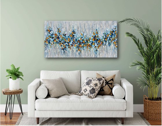 Dream Big - Large Abstract Painting, Palette Knife