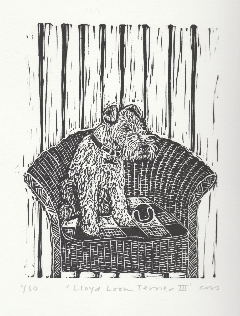 Lloyd Loom Terrier III by Caroline Nuttall-Smith
