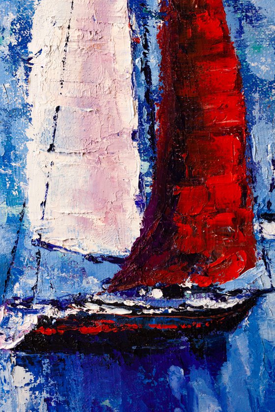 Yachts at sea