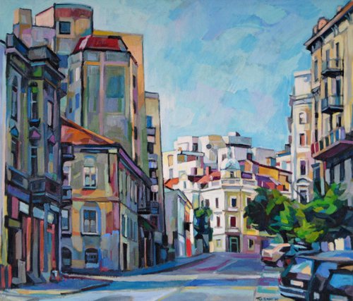 Cityscape / 72 x 61.5 cm by Maja Đokić Mihajlović