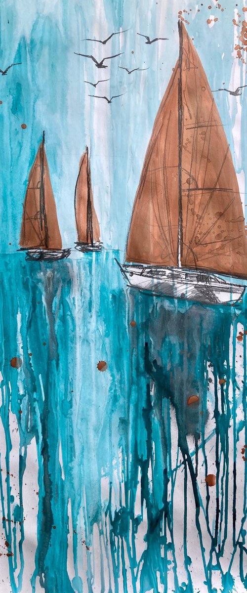 Bronze Sails 2 by Valeria Golovenkina