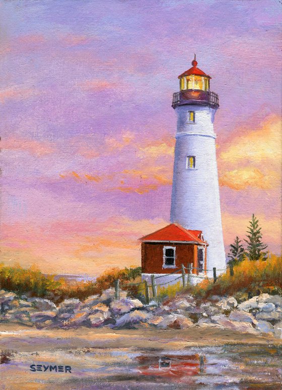 'Sunset at the lighthouse'