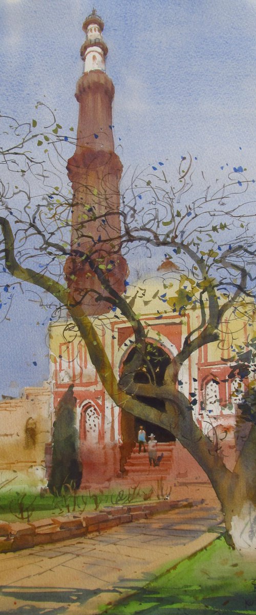 Delhi winter, Kutub Minar by Bhargavkumar Kulkarni