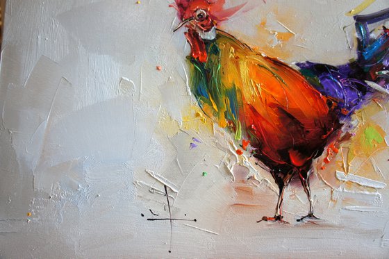 The  happy rooster