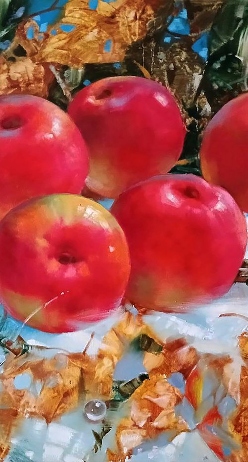 Apples On The Snow by Anatolii Tarabаnov