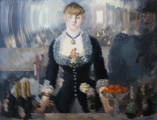A Bar at the Folies-Bergère (after Manet) by Will Teather