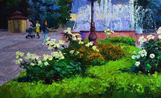 City Square with Fountains