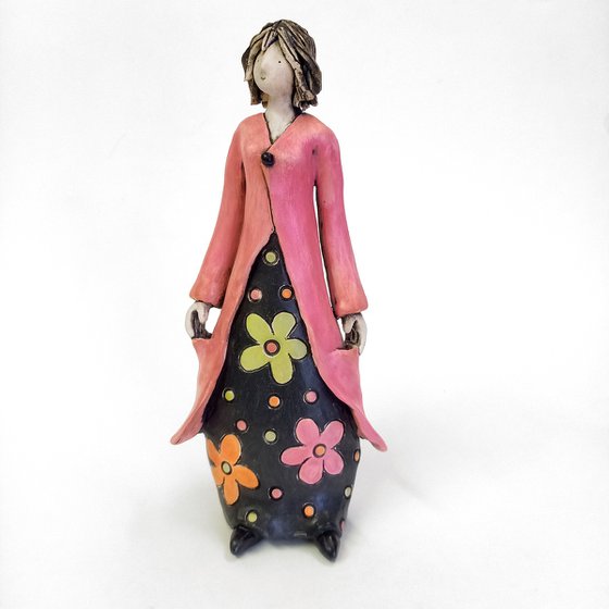 The Flower Dress. Ceramic sculpture