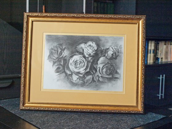 Roses. Sheet 03. Graphite Flowers Series