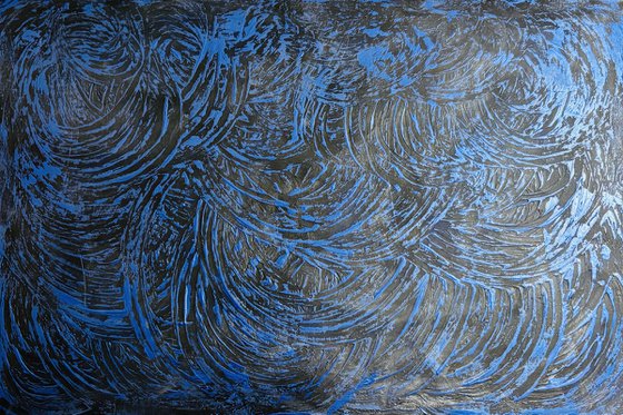 Blue waves 80x120x2 cm