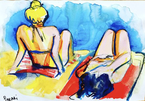 Girls on the beach by Olga Pascari