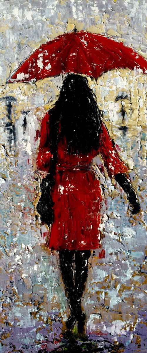 Red umbrella by Inna Montano
