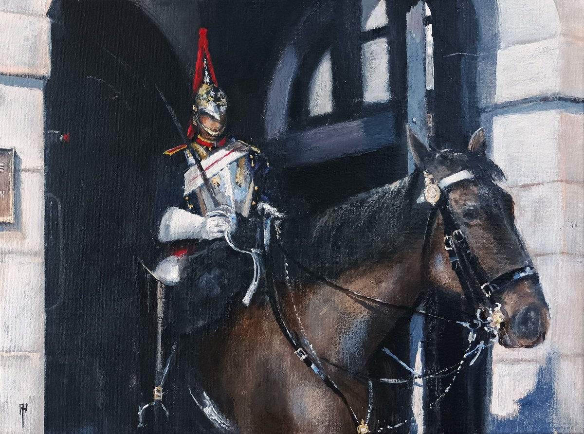 Impressionistic Animal Acrylic Painting By Alan Harris, 16 X 12, Standing Proud, Original Artwork