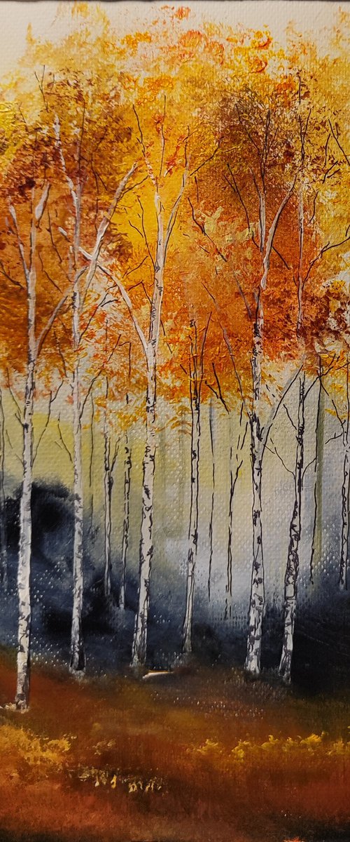 Autumnal woodland 2 by Jenny Moran