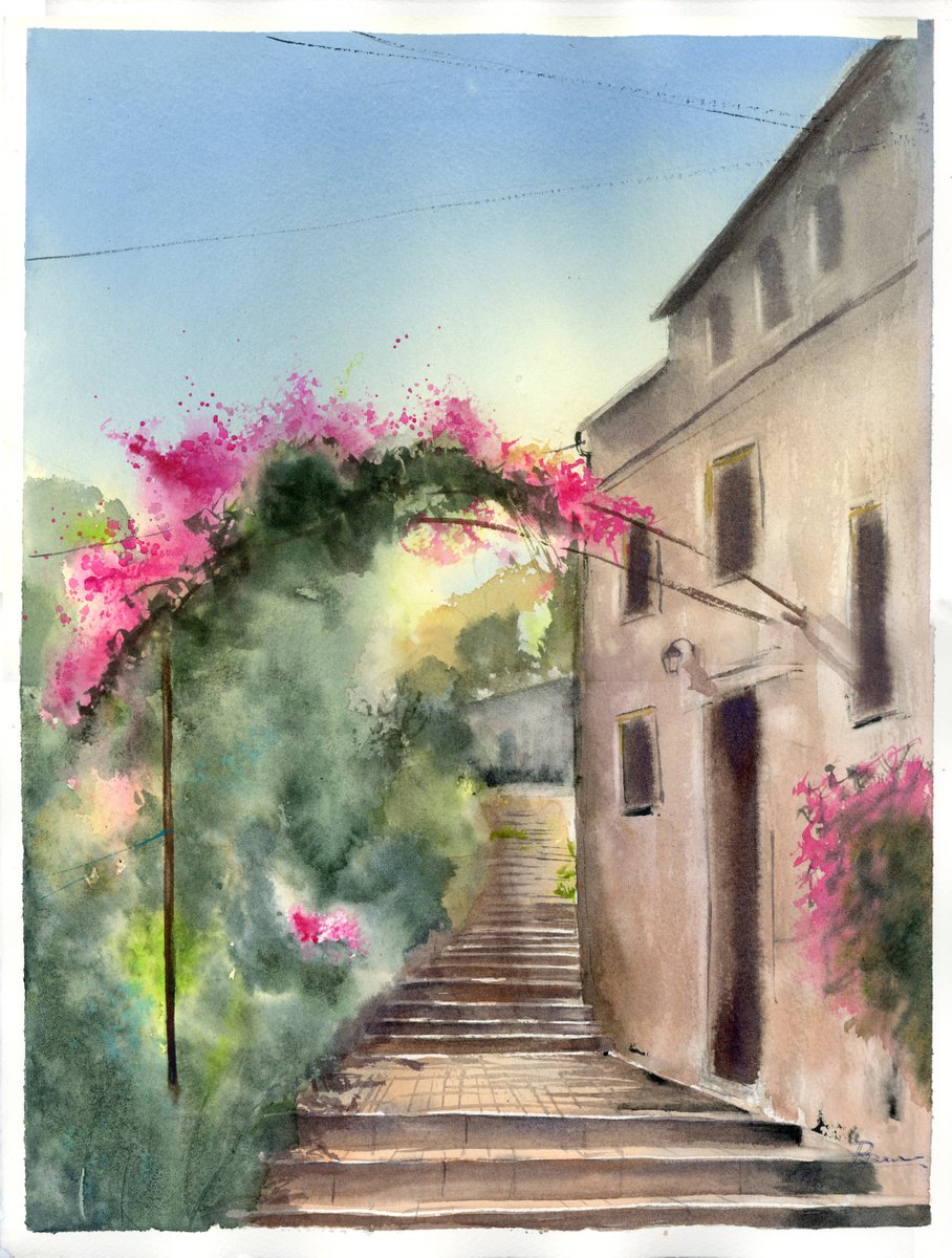 Impressionistic Watercolour , Memory Of Croatia By Olga Tchefranov (Shefranov), 12 X 16, Artwork For Sale On Artfinder