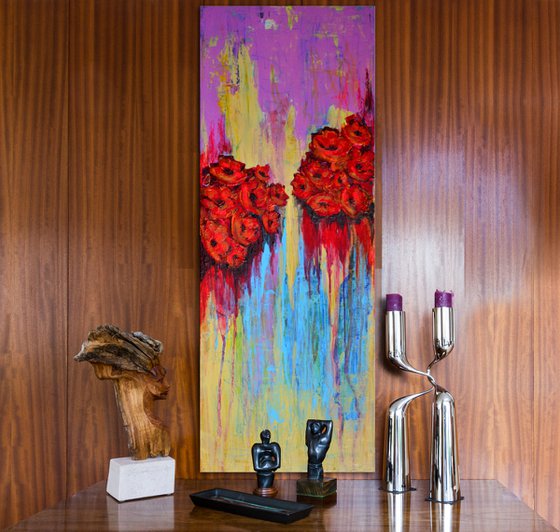 A Little Bit Poppies - Abstract home decor