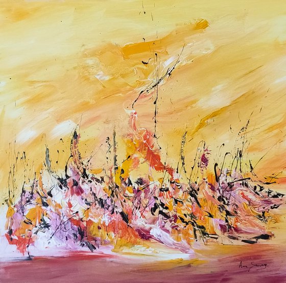 Surf sur les vagues en feu