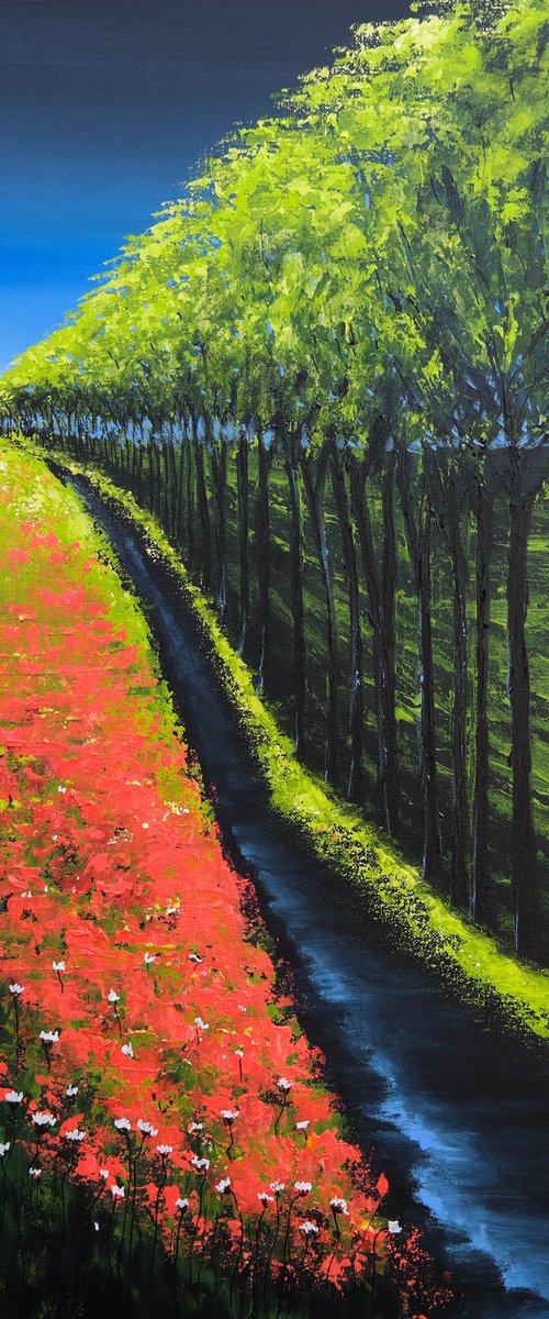 Up to Hill - Fields and Colors Series by Danijela Dan