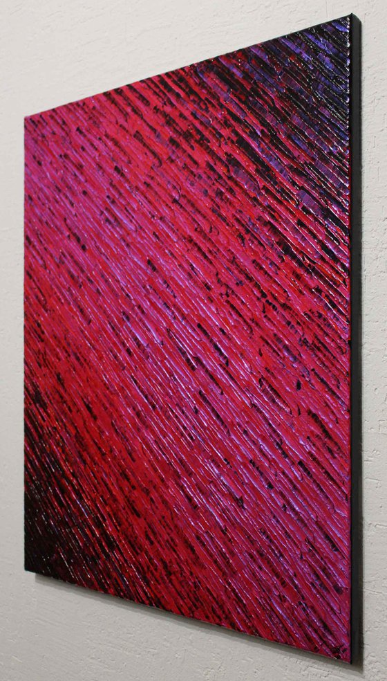 Iridescent pink red knife texture
