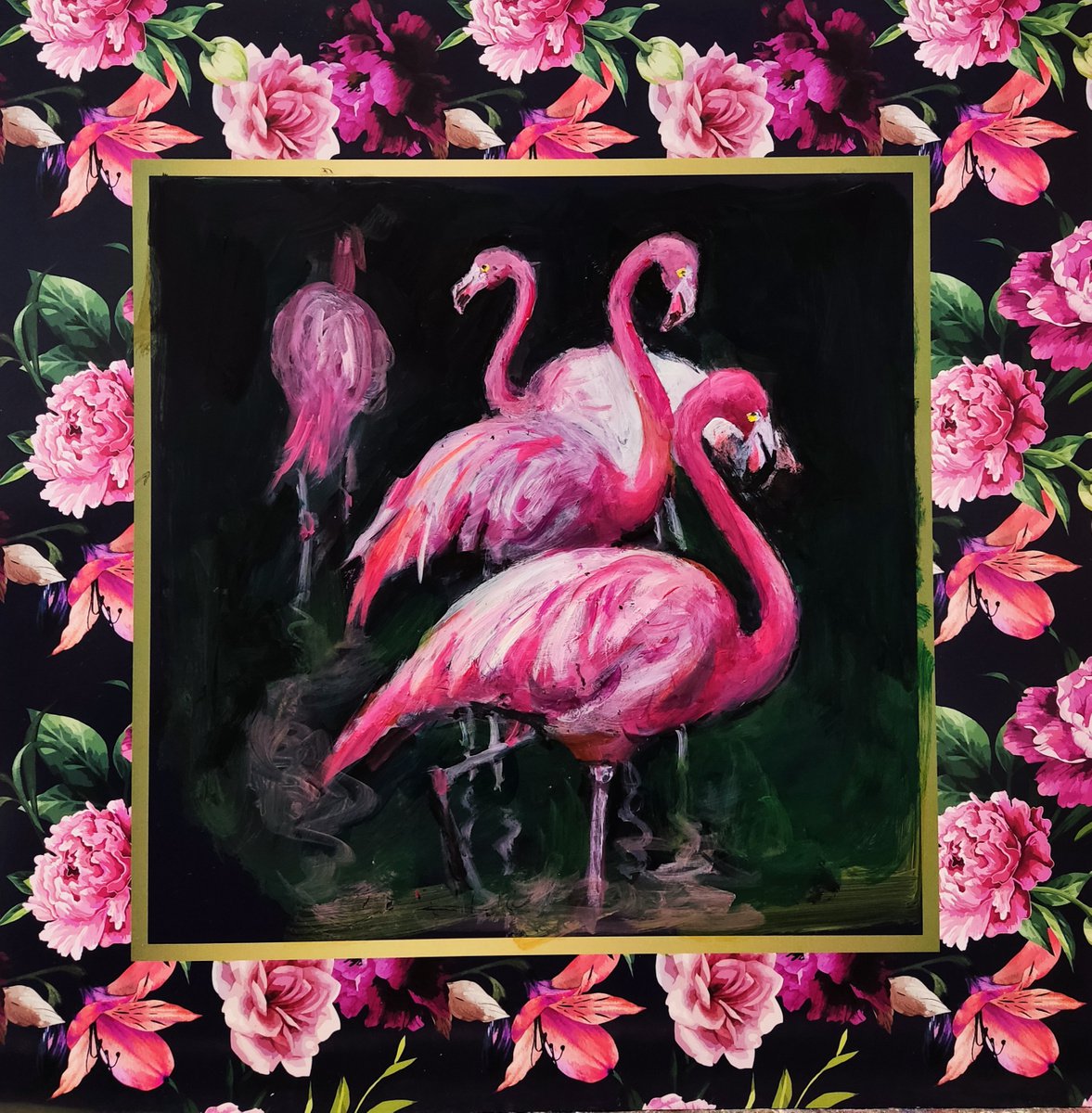 Pink Flamingos by HELINDA (Olga Muller)