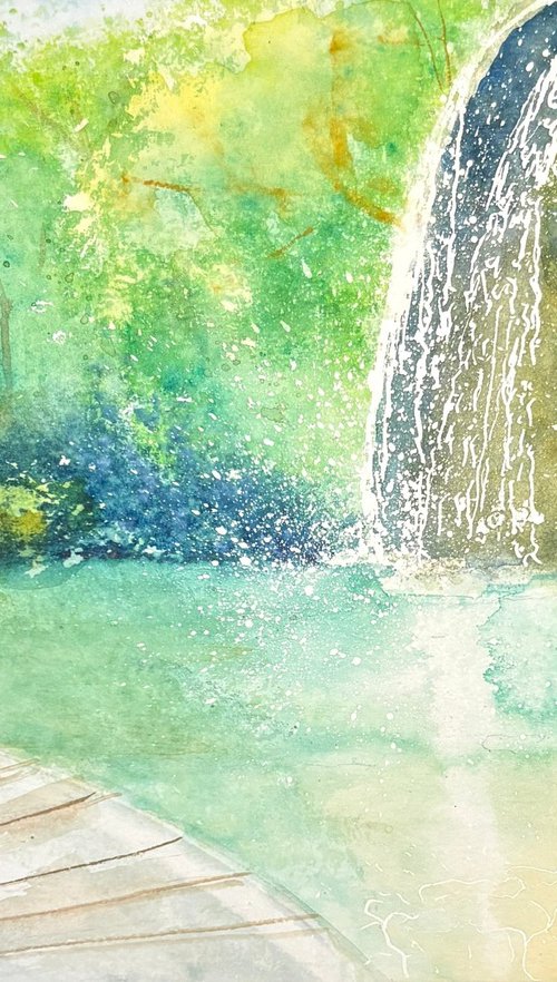 Tropical Waterfall by Sayaka Minegishi