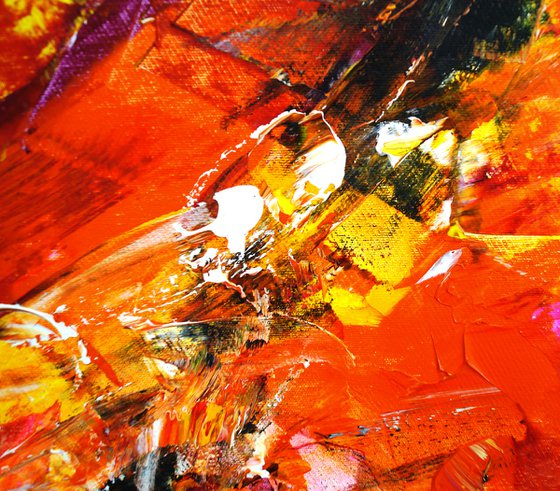 Yellow Red Abstraction XXL 1