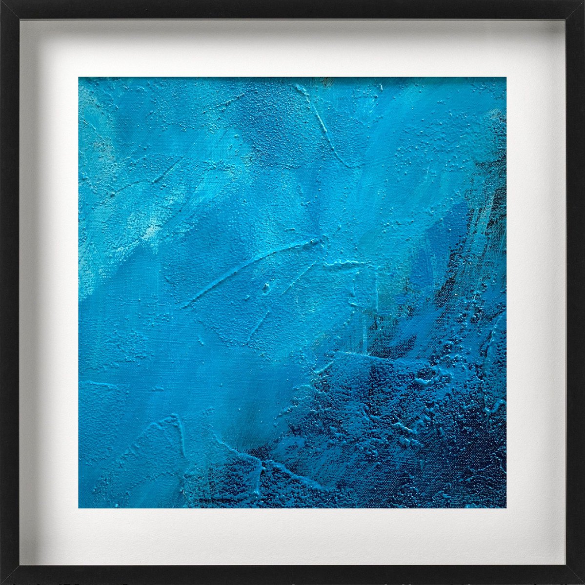 Abstraction No. 2221 -5 blue textured by Anita Kaufmann