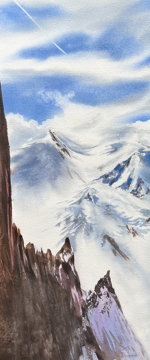 MontBlanc: view from Aiguille du Midi by Anna Zadorozhnaya