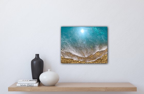 Seascape Teal Waves #38 Ocean Waves Painting