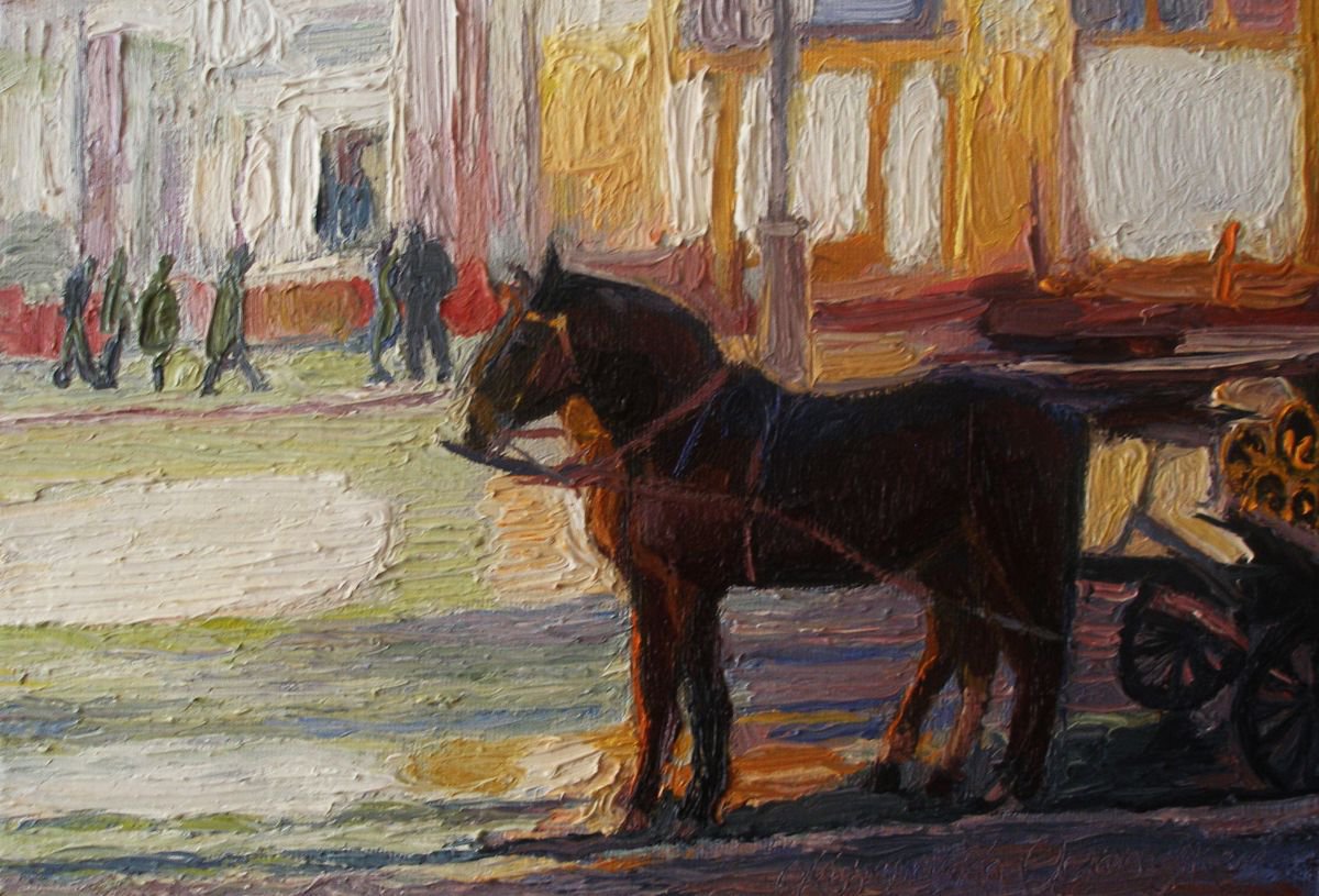 Evening horses by Olena Kamenetska-Ostapchuk