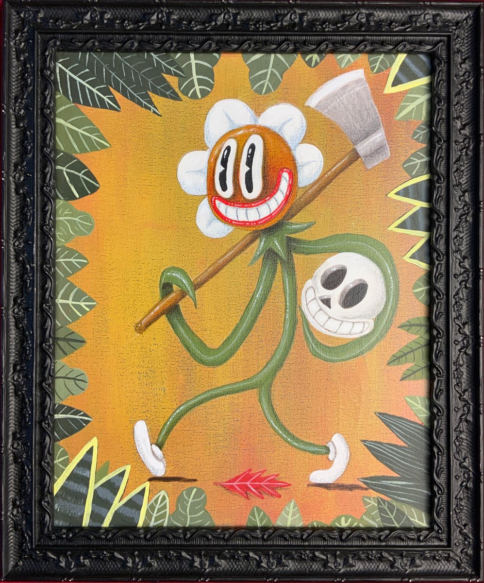 Cartoon Acrylic Painting , 742 - Daisy By Paolo Andrea Deandrea, 11 X 14, Artwork For Sale On Artfinder