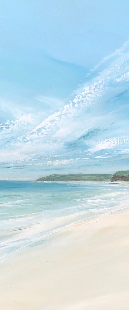 Headland medium  square seascape by Jane Skingley
